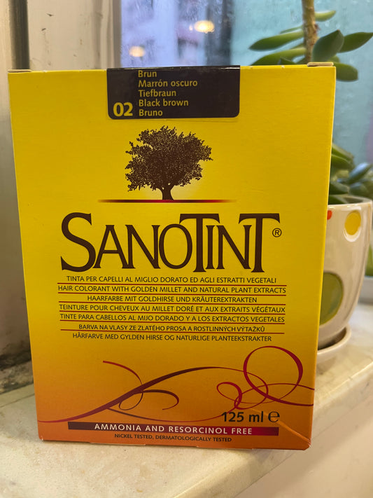 意大利SANOTINT天然染髮劑-02棕黑色